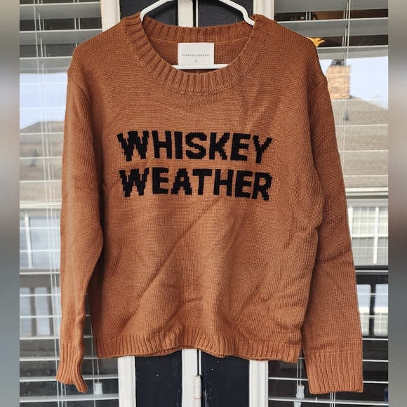 NEW PANACHE whiskey weather sweater in brown - Picture 10 of 10